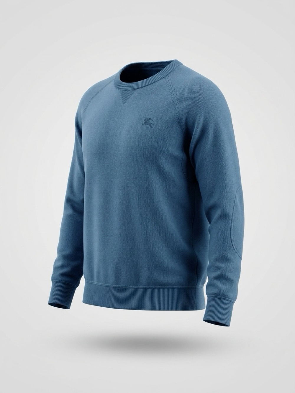 Burberry Brit Light Blue Garment-Dyed Crewneck Sweater – Size XL